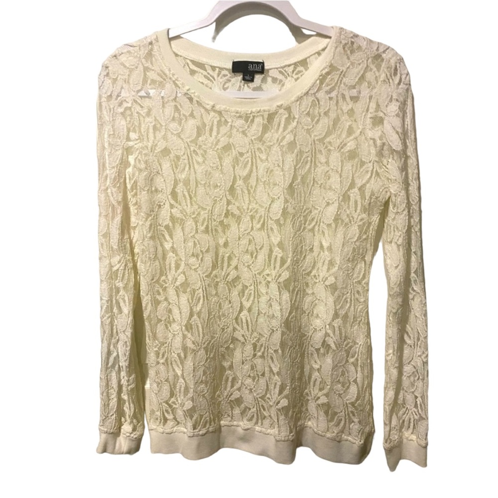 Ana Ivory Dressy Lace Blouse